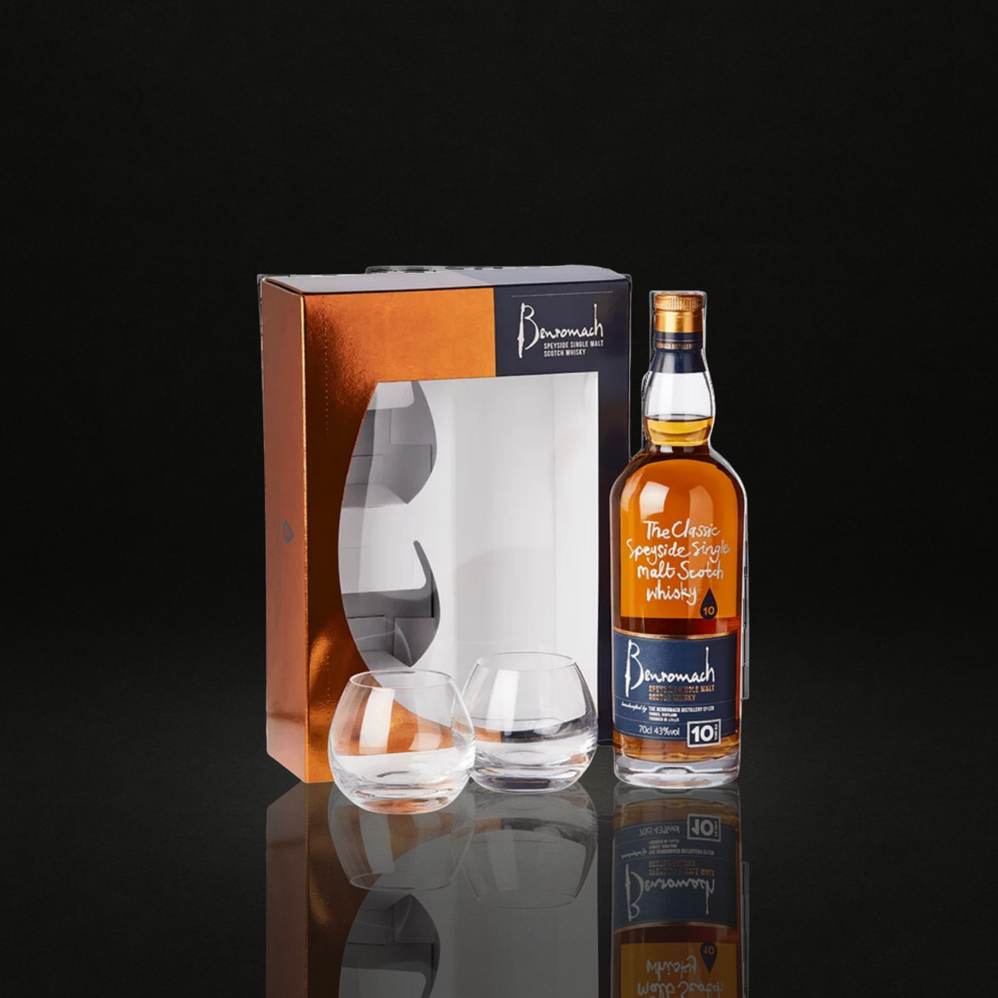 Coffret Benromach 10 ans + 2 verres offerts