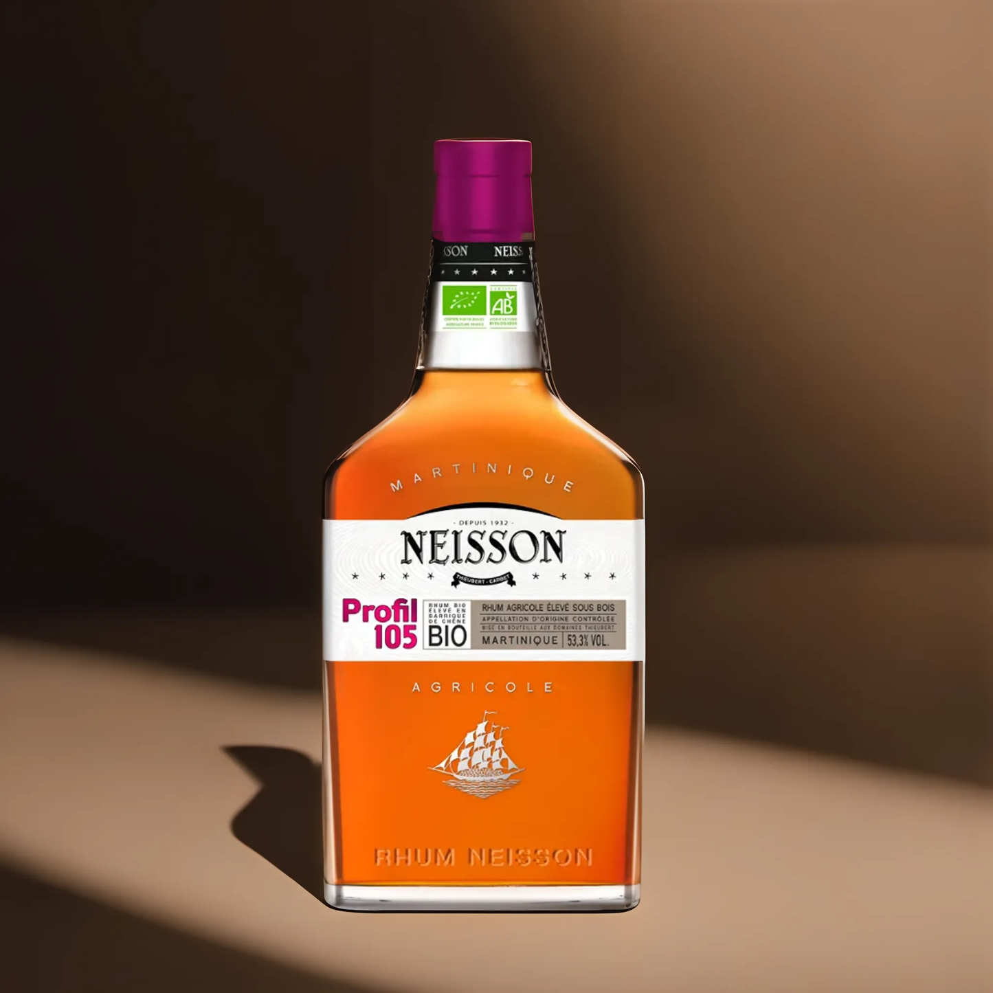 Rhum élevé-sous-bois Profil 105 Bio NEISSON en bouteille 70cl