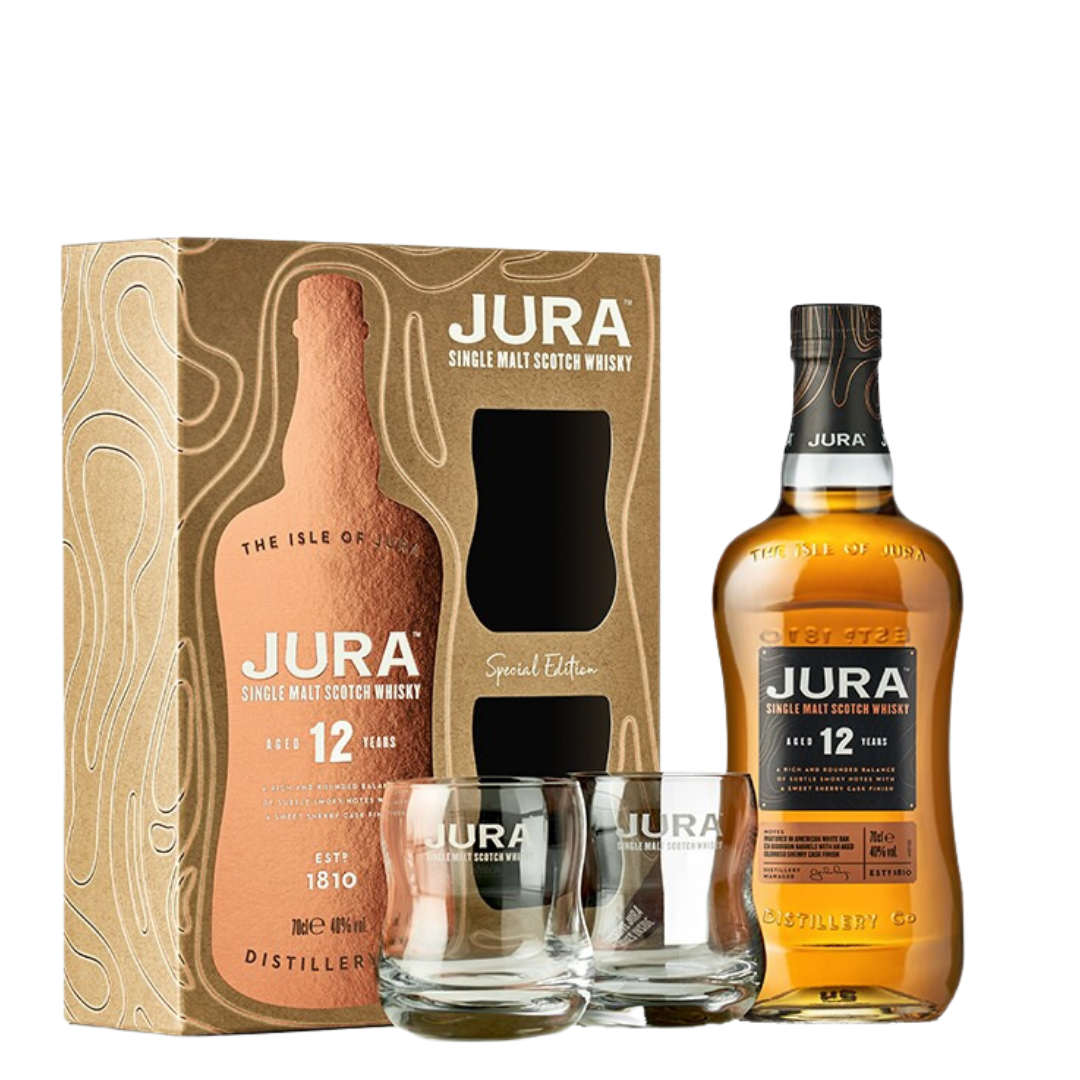 JURA 12 ANS COFFRET 2 VERRES