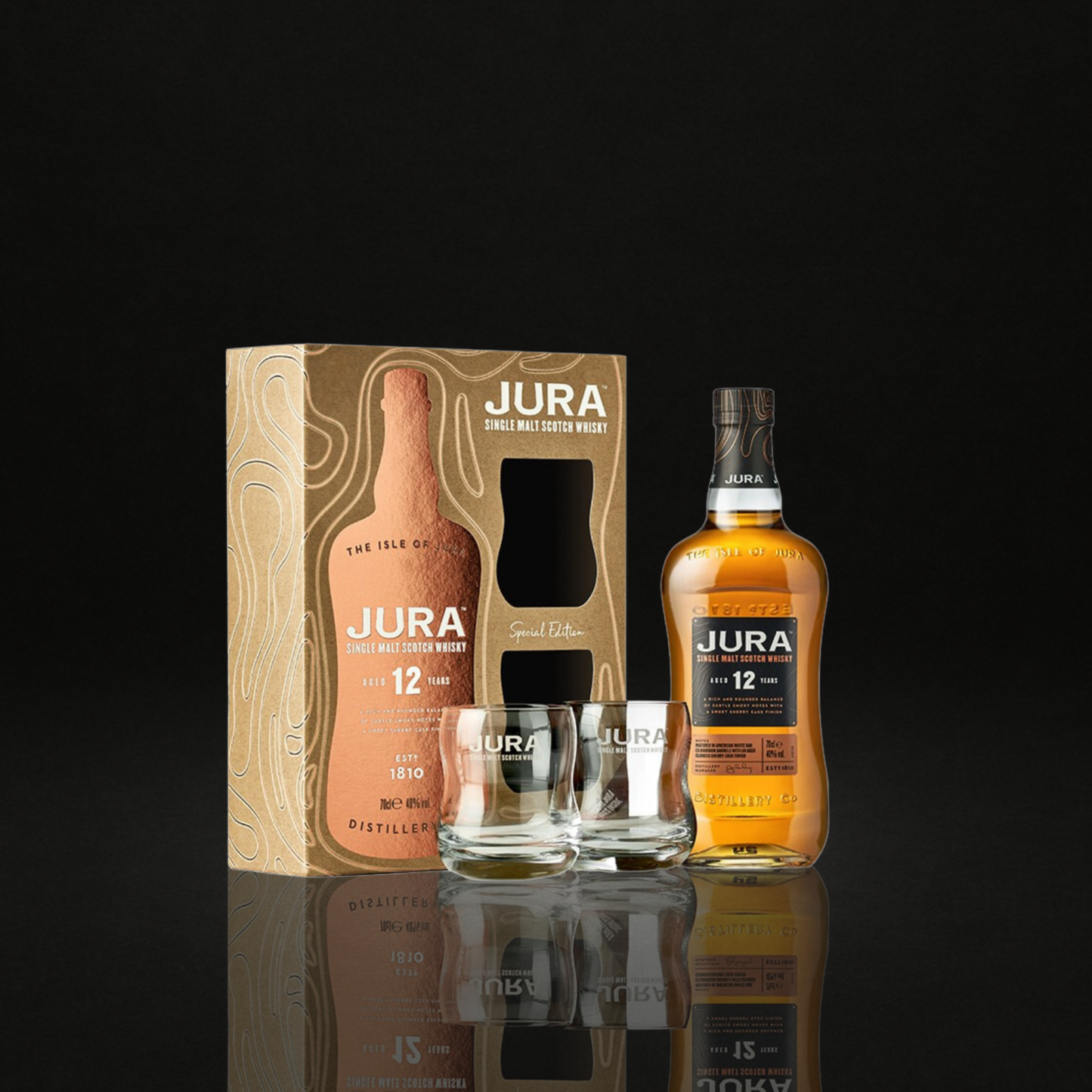 JURA 12 ANS COFFRET 2 VERRES